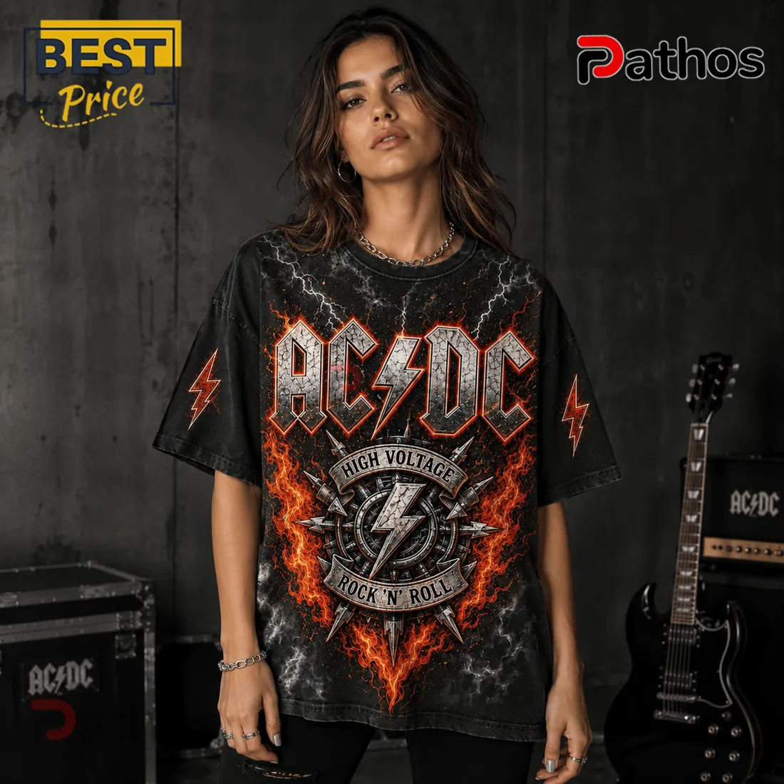 ACDC High Voltage Rock N Roll Band Black T-Shirt ACDC High Voltage Rock N Roll Band Black T-Shirt
