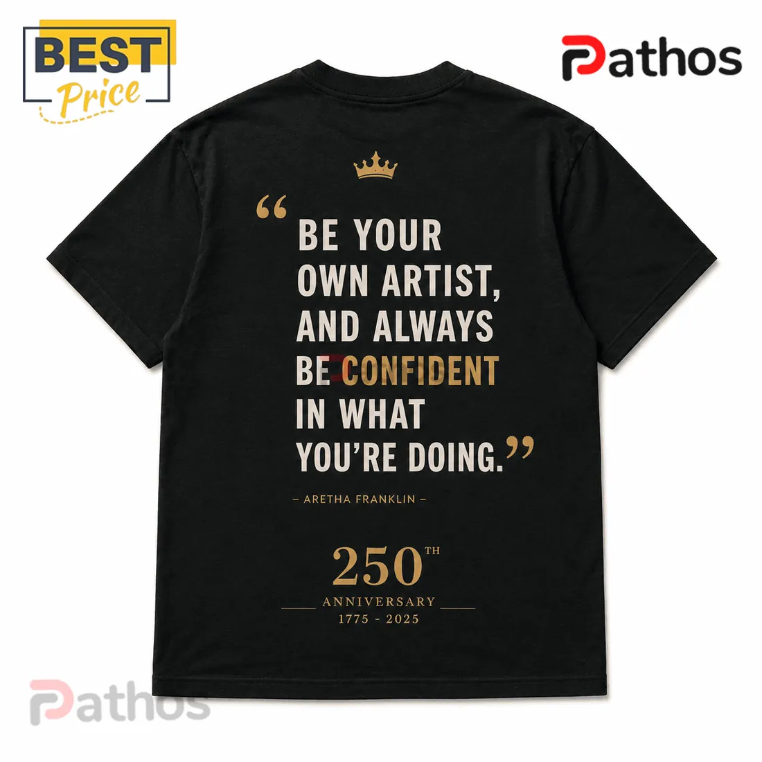Aretha Franklin 1775-2025 Tribute Queen of Soul Casual T-Shirt Aretha Franklin 1775-2025 Tribute Queen of Soul Casual T-Shirt