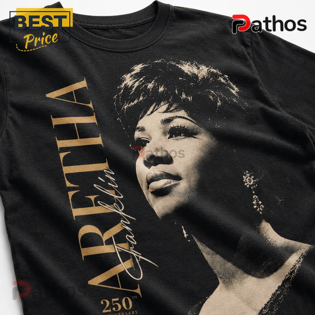 Aretha Franklin 1775-2025 Tribute Queen of Soul Casual T-Shirt Aretha Franklin 1775-2025 Tribute Queen of Soul Casual T-Shirt