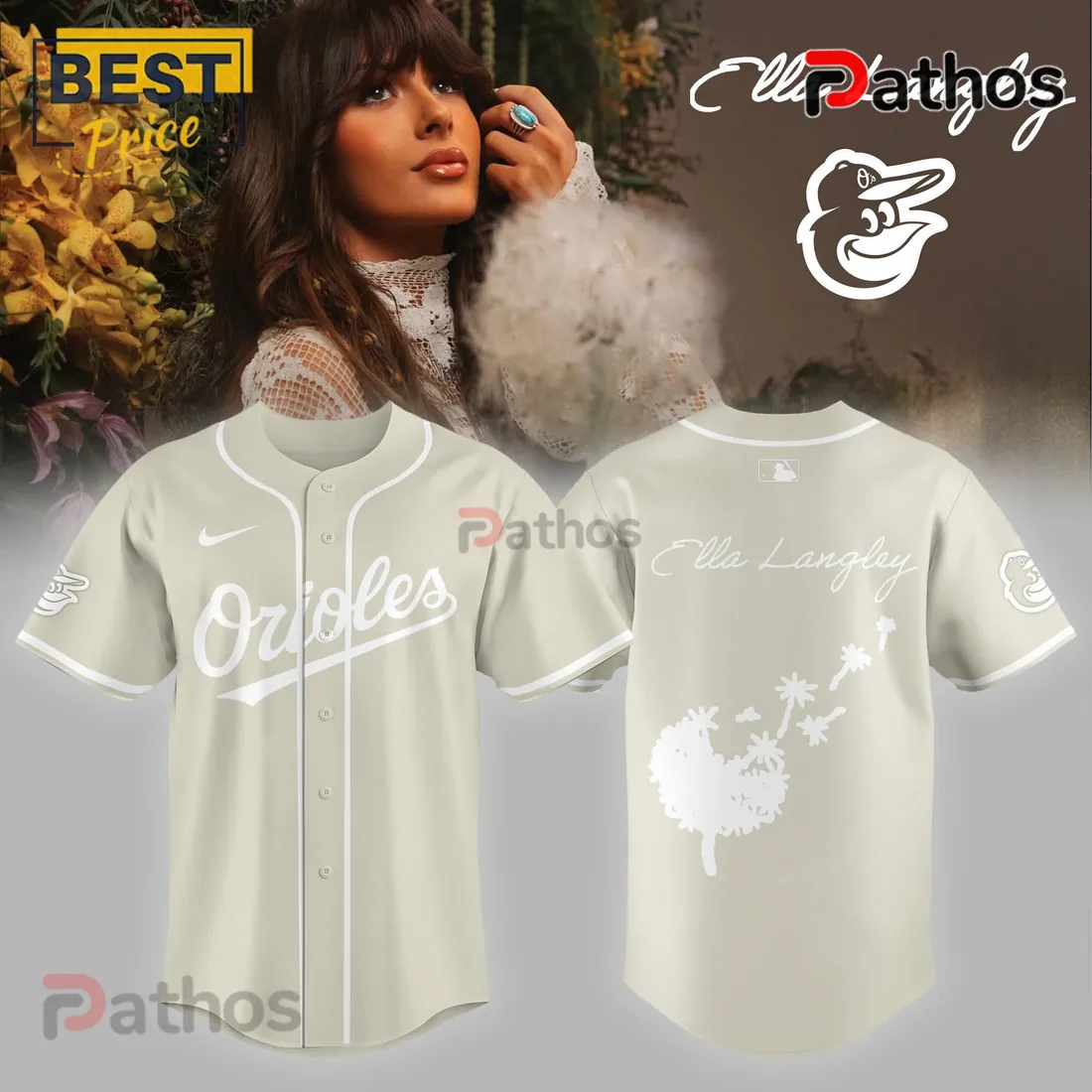 Baltimore Orioles x Ella Langley Limited Edition Baseball Jersey Baltimore Orioles x Ella Langley Limited Edition Baseball Jersey