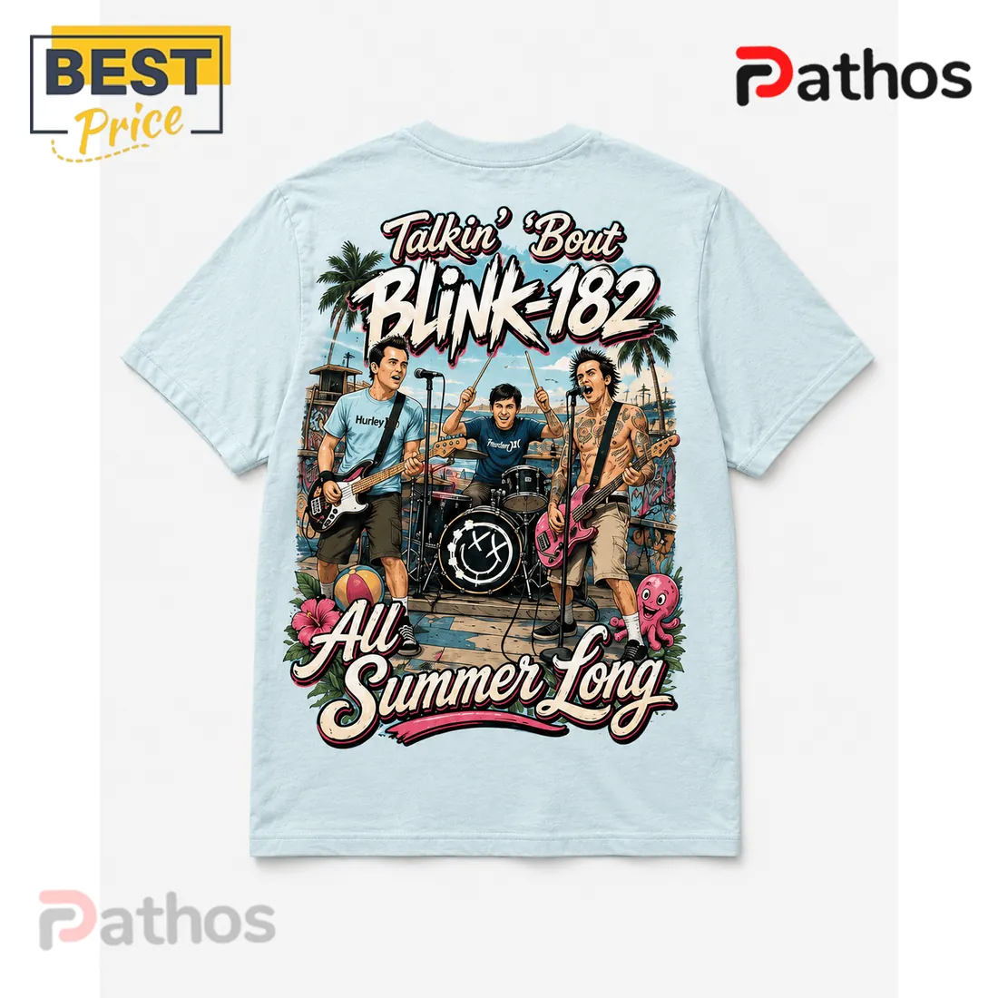 Blink-182 All Summer Long Pop Punk Graphic T-Shirt Blink-182 All Summer Long Pop Punk Graphic T-Shirt