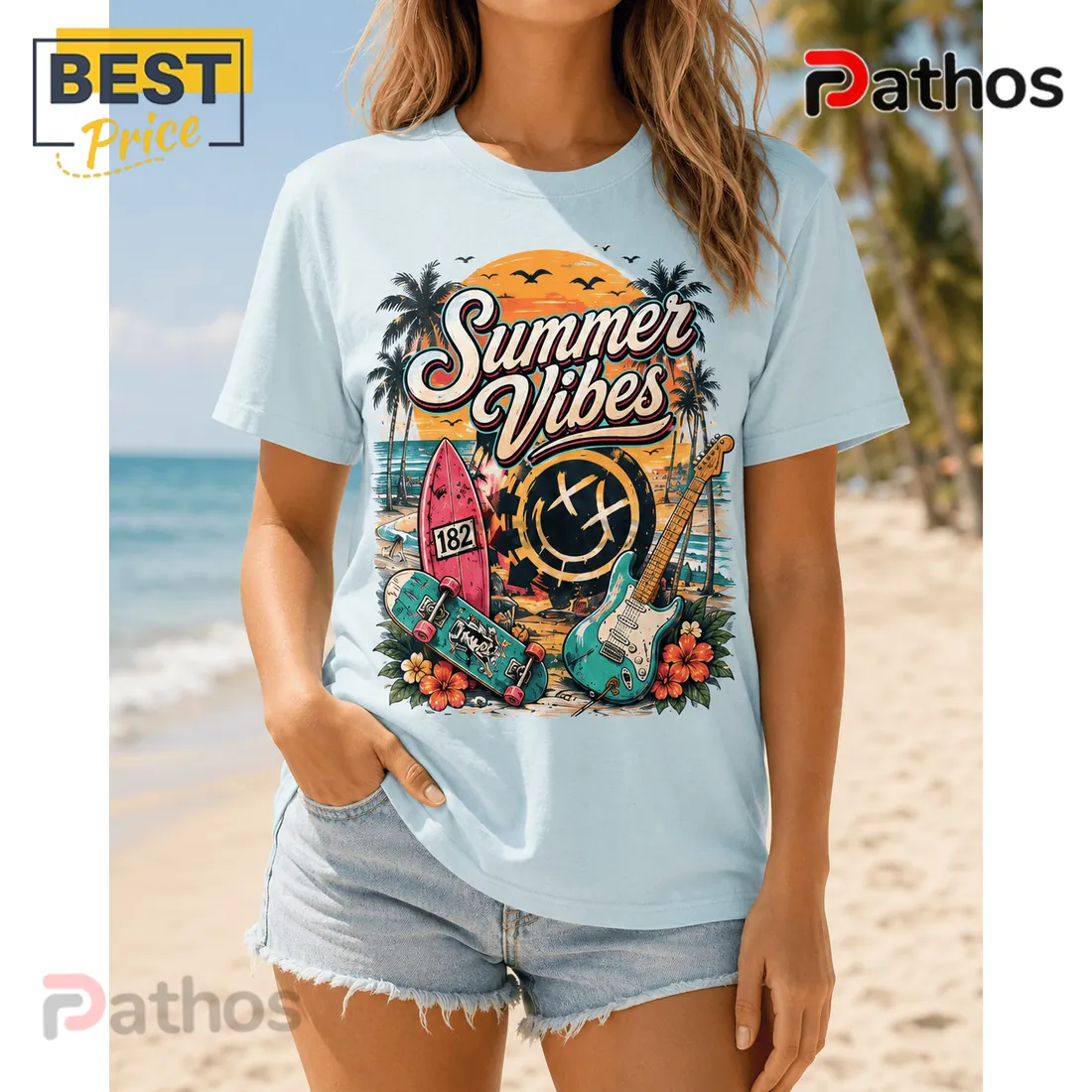 Blink-182 All Summer Long Pop Punk Graphic T-Shirt Blink-182 All Summer Long Pop Punk Graphic T-Shirt