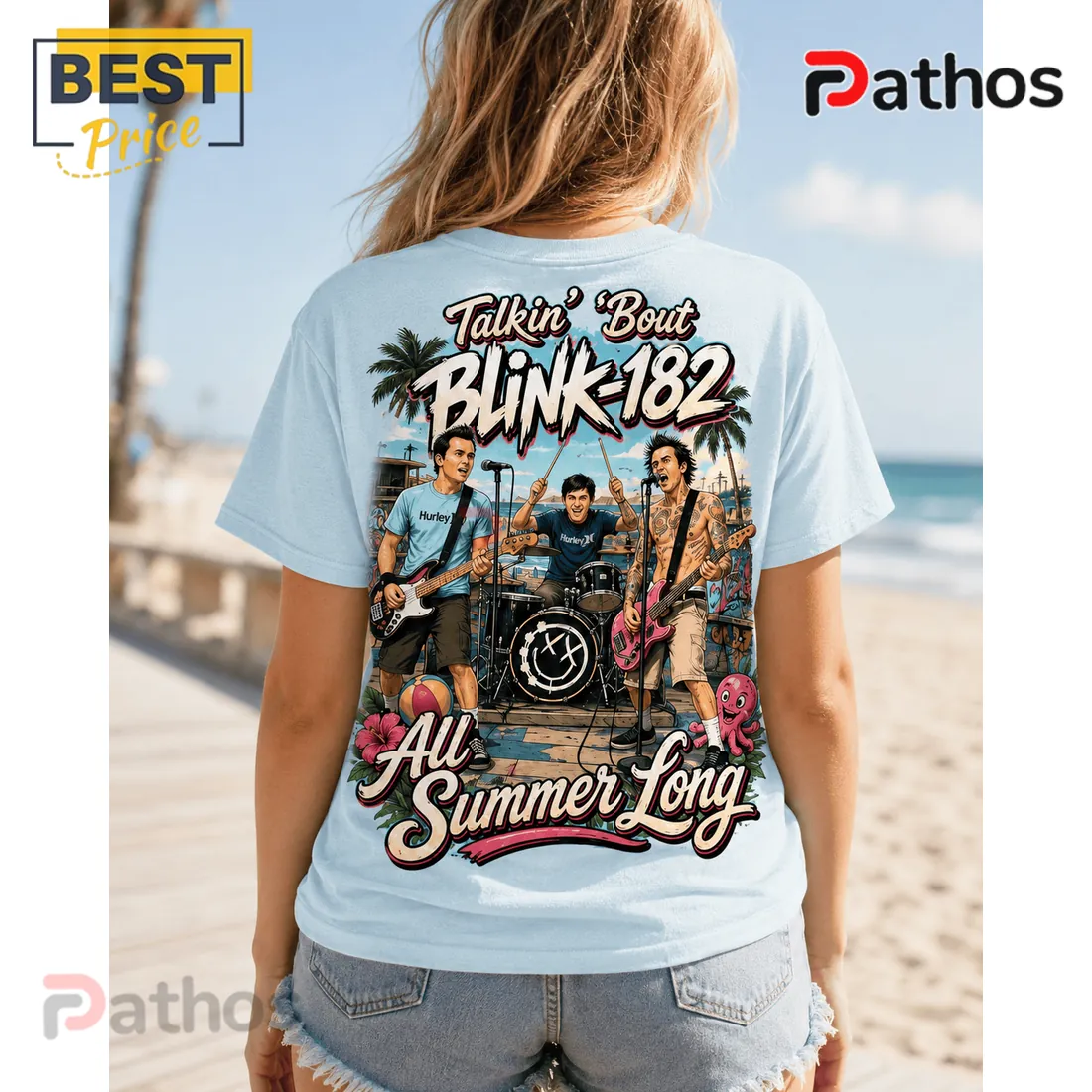 Blink-182 All Summer Long Pop Punk Graphic T-Shirt Blink-182 All Summer Long Pop Punk Graphic T-Shirt