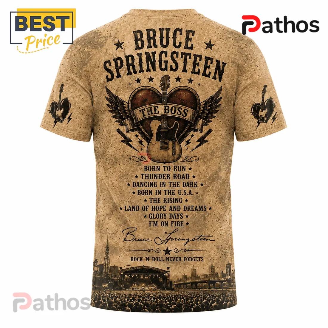 Bruce Springsteen Rock and Roll Never Forgets Timeless T-Shirt Bruce Springsteen Rock and Roll Never Forgets Timeless T-Shirt