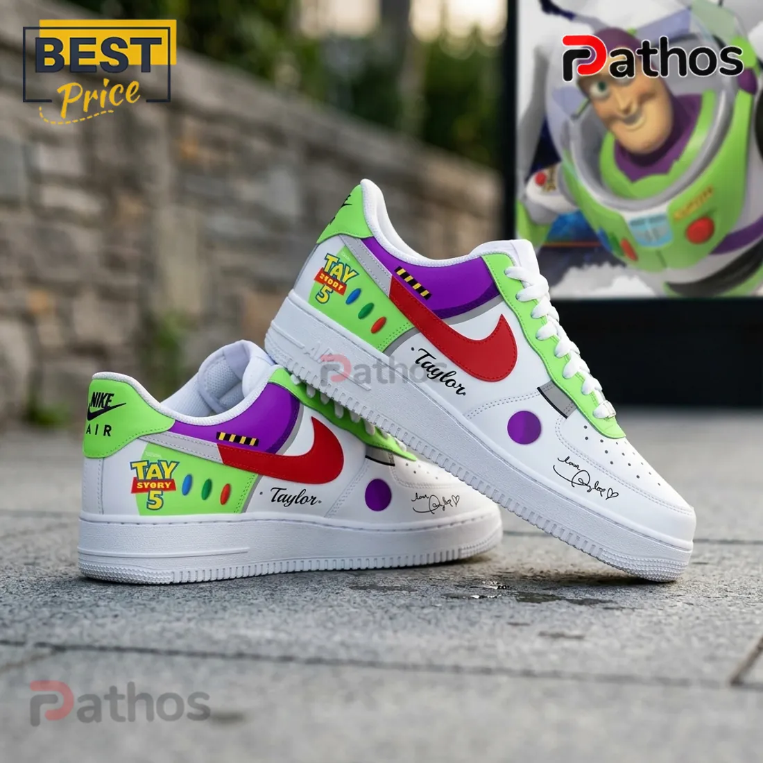 Buzz Lightyear x Taylor Swift Toy Story 5 Air Force 1 Sneakers Buzz Lightyear x Taylor Swift Toy Story 5 Air Force 1 Sneakers