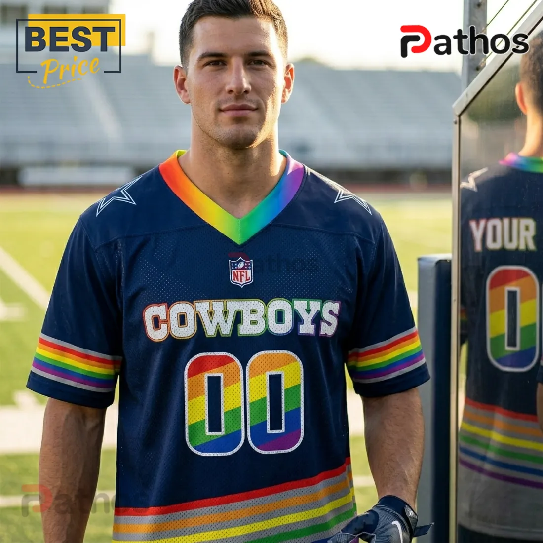 Dallas Cowboys x LGBT Pride Limited Edition Football Jersey Dallas Cowboys x LGBT Pride Limited Edition Football Jersey