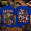 Def Leppard Vintage Rock Band Patriotic Crewneck T-Shirt