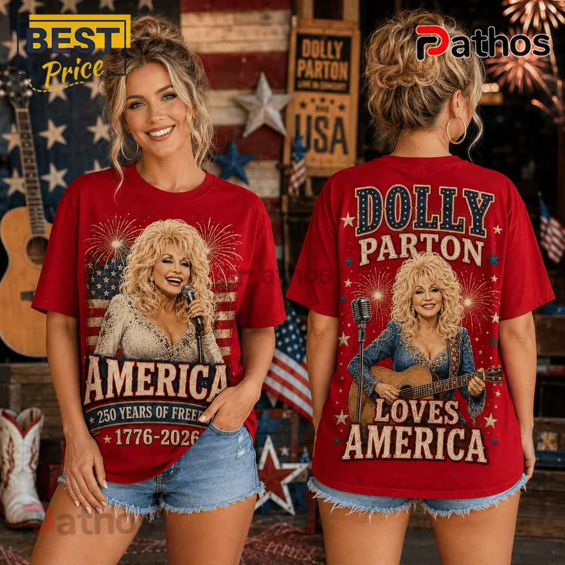 Dolly Parton x USA 250 Years of Freedom Anniversary T-Shirt Dolly Parton x USA 250 Years of Freedom Anniversary T-Shirt