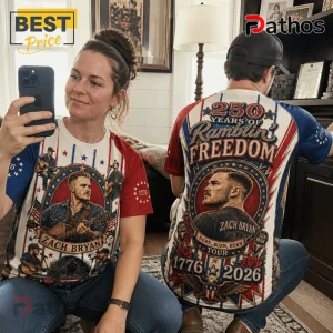 Zach Bryan 250 Years of Ramblin Freedom Patriotic 1776-2026 T-Shirt