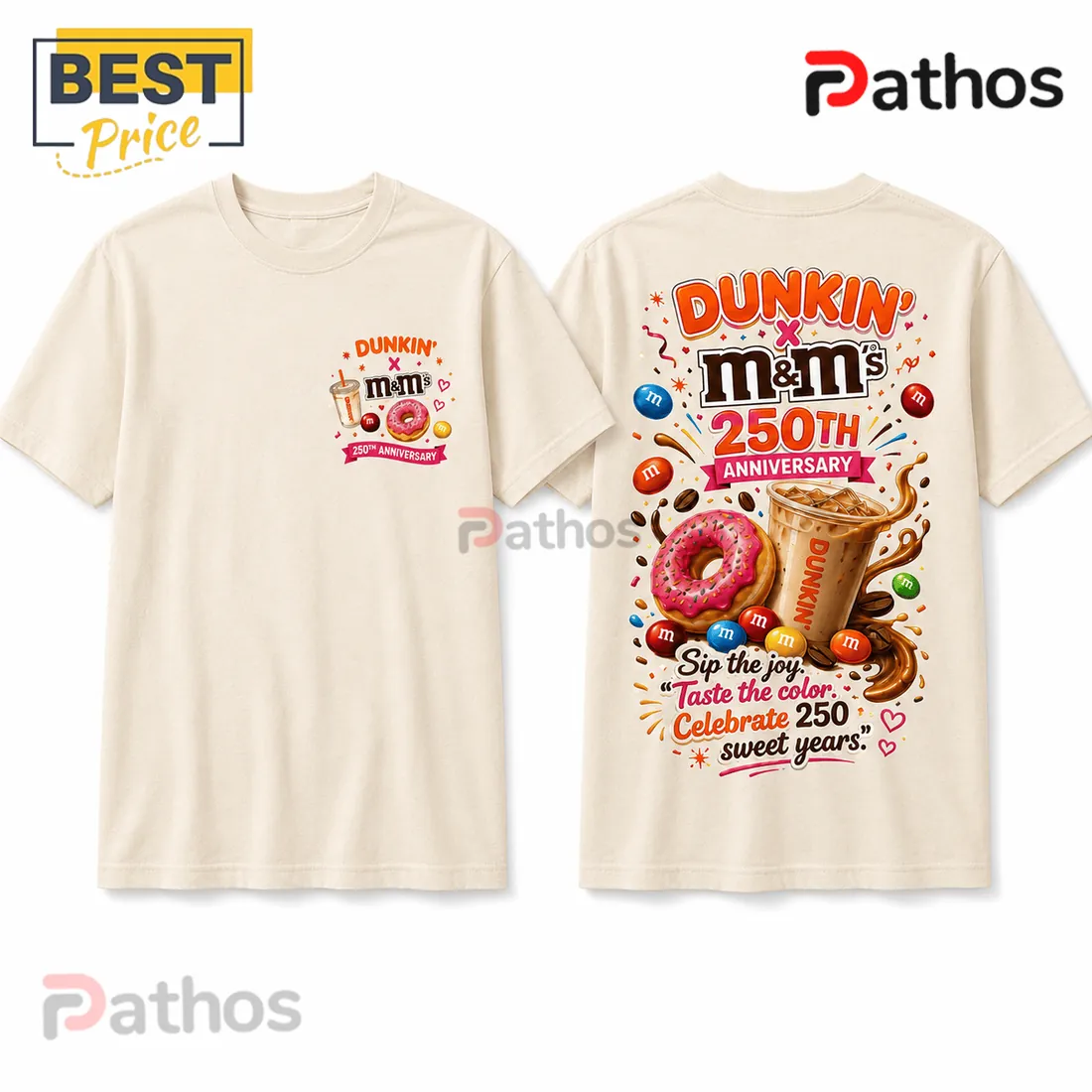 Dunkin x M&M’s 250th Anniversary Limited Edition T-Shirt Dunkin x M&M’s 250th Anniversary Limited Edition T-Shirt