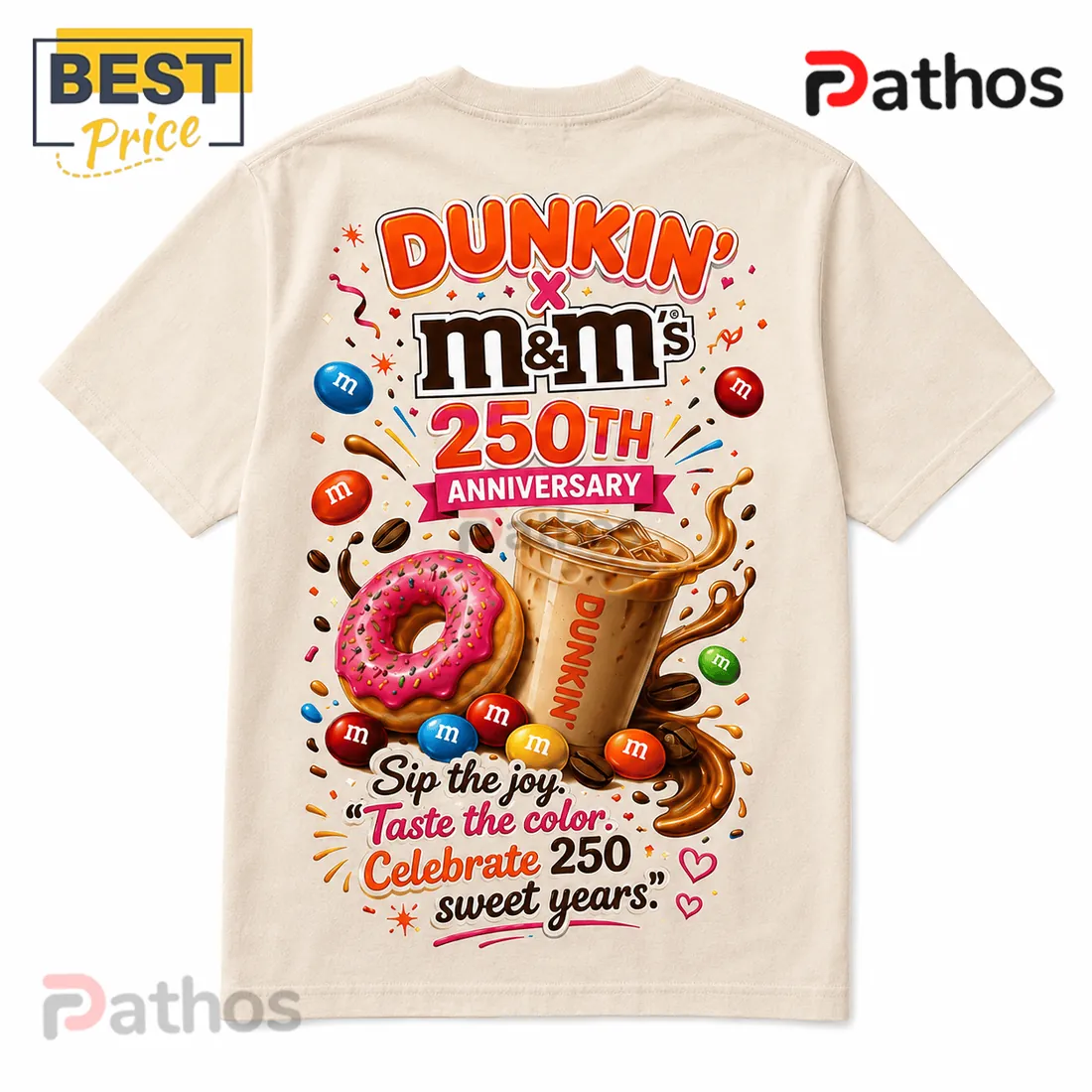 Dunkin x M&M’s 250th Anniversary Limited Edition T-Shirt Dunkin x M&M’s 250th Anniversary Limited Edition T-Shirt