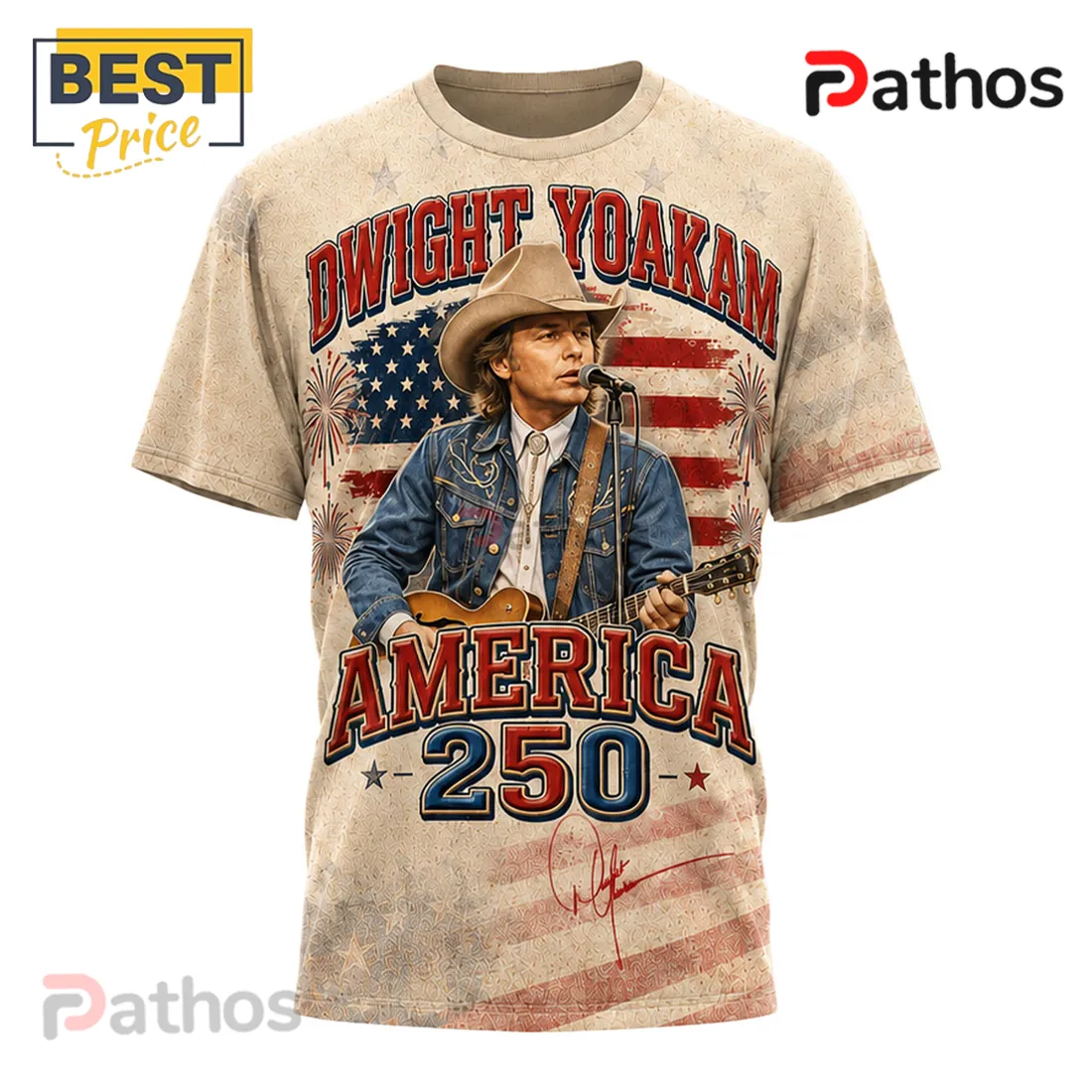 Dwight Yoakam America 250 Years of Freedom Patriotic T-Shirt Dwight Yoakam America 250 Years of Freedom Patriotic T-Shirt