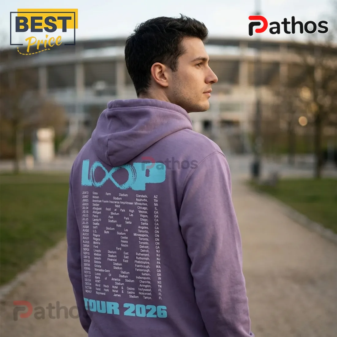 Ed Sheeran North American Loop Tour 2026 Purple Hoodie Ed Sheeran North American Loop Tour 2026 Purple Hoodie