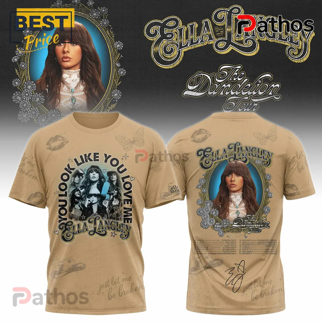Ella Langley The Dandelion Tour 2026 You Look Like You Love Me T-Shirt Ella Langley The Dandelion Tour 2026 You Look Like You Love Me T-Shirt