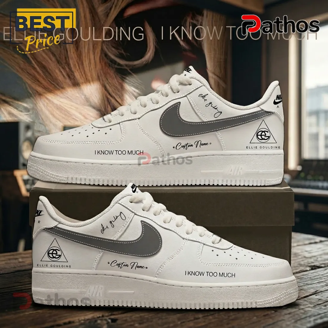Ellie Goulding I Know Too Much Air Force 1 Sneakers Ellie Goulding I Know Too Much Air Force 1 Sneakers