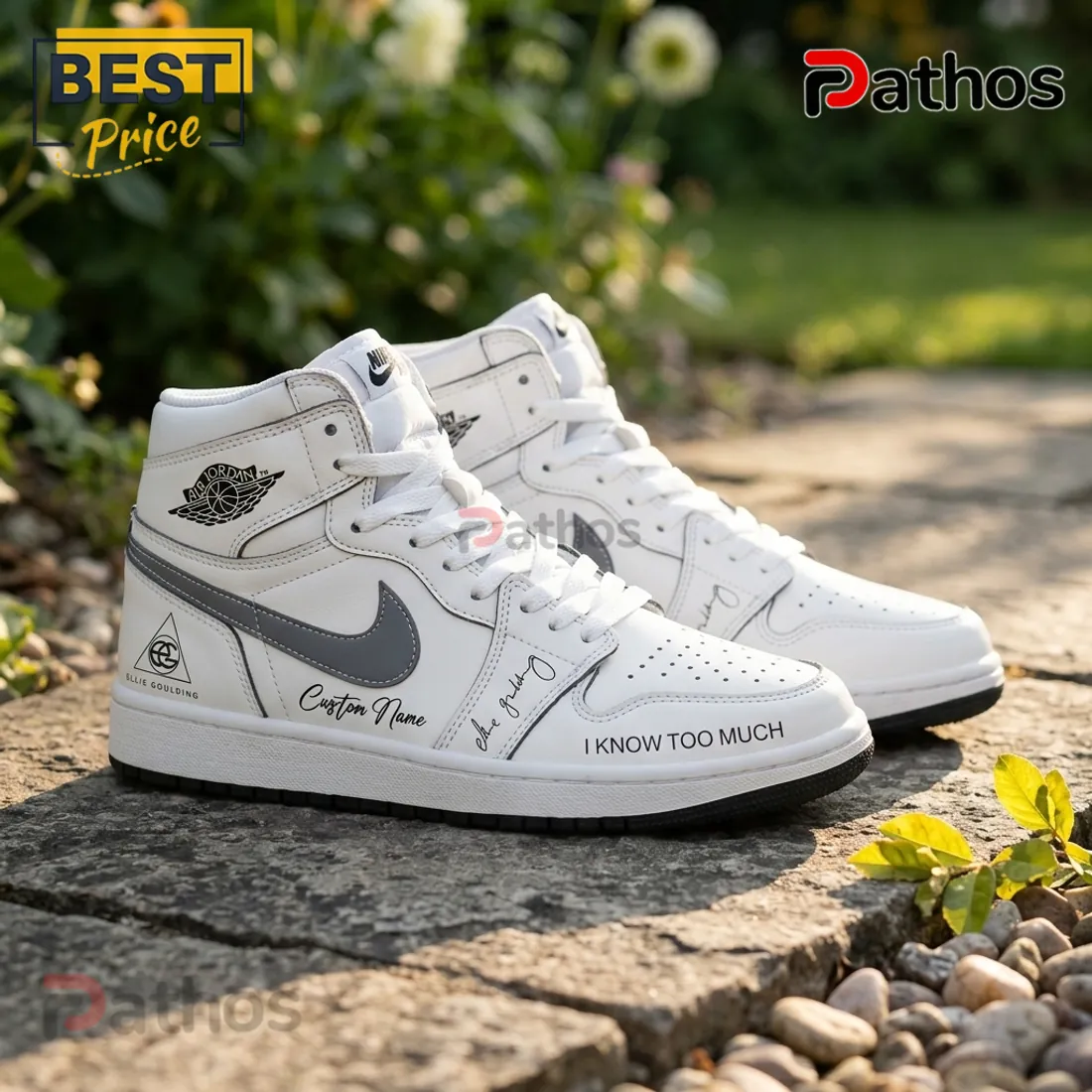 Ellie Goulding I Know Too Much Collectible Air Jordan 1 High Top Sneakers Ellie Goulding I Know Too Much Collectible Air Jordan 1 High Top Sneakers