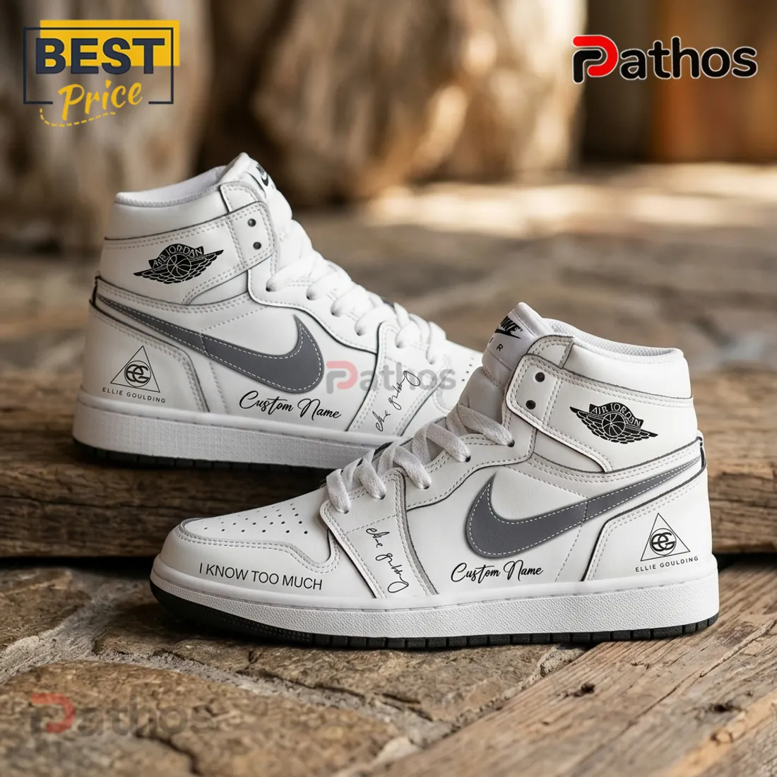 Ellie Goulding I Know Too Much Collectible Air Jordan 1 High Top Sneakers Ellie Goulding I Know Too Much Collectible Air Jordan 1 High Top Sneakers