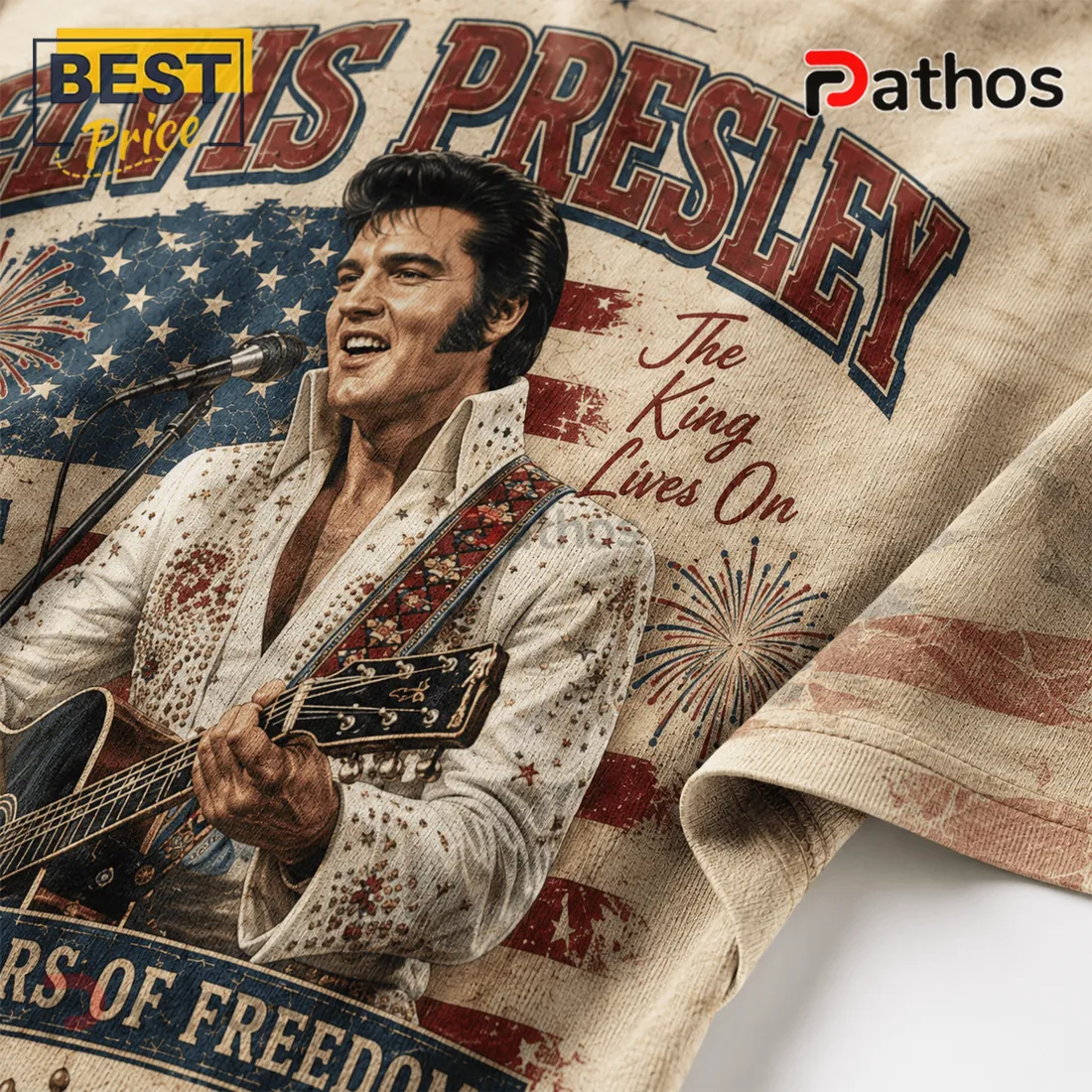 Elvis Presley America 250 Years of Freedom Patriotic T-Shirt Elvis Presley America 250 Years of Freedom Patriotic T-Shirt