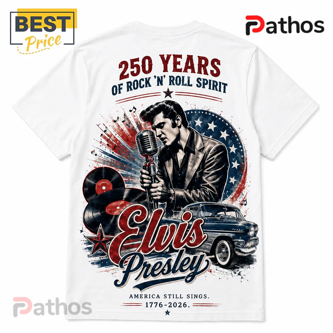 Elvis Presley America 250 Years Unisex T-Shirt Elvis Presley America 250 Years Unisex T-Shirt