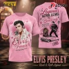 Elvis Presley Pink Forever King of My Heart Graphic T-Shirt