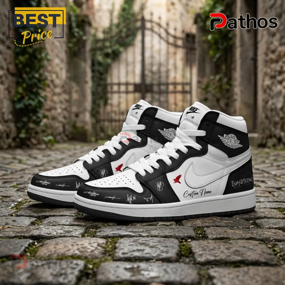 Evanescence Sanctuary 2026 World Tour Custom Air Jordan 1 High Top Sneakers Evanescence Sanctuary 2026 World Tour Custom Air Jordan 1 High Top Sneakers