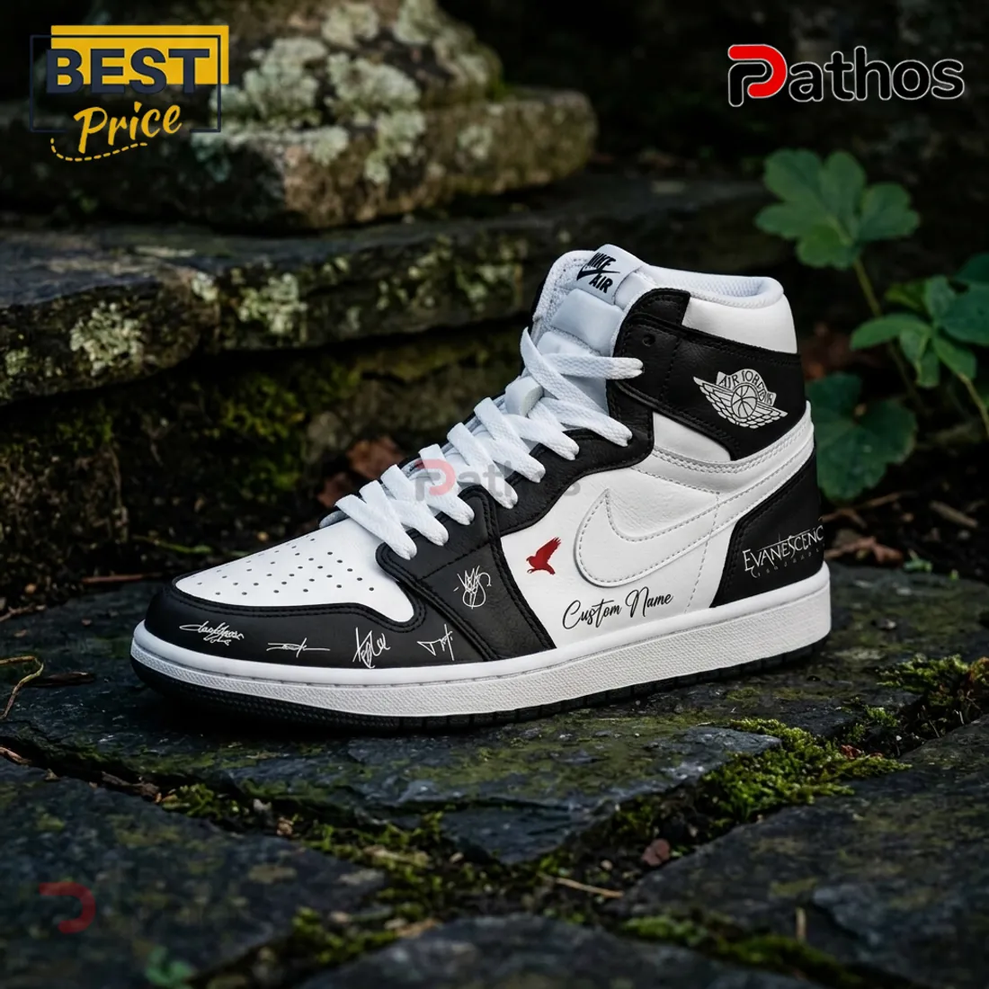 Evanescence Sanctuary 2026 World Tour Custom Air Jordan 1 High Top Sneakers Evanescence Sanctuary 2026 World Tour Custom Air Jordan 1 High Top Sneakers