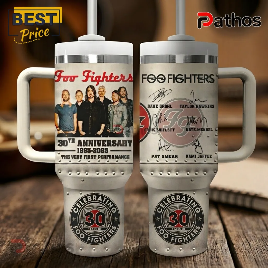 Foo Fighters 30th Anniversary 1995-2025 Signature Stanley Tumbler Foo Fighters 30th Anniversary 1995-2025 Signature Stanley Tumbler