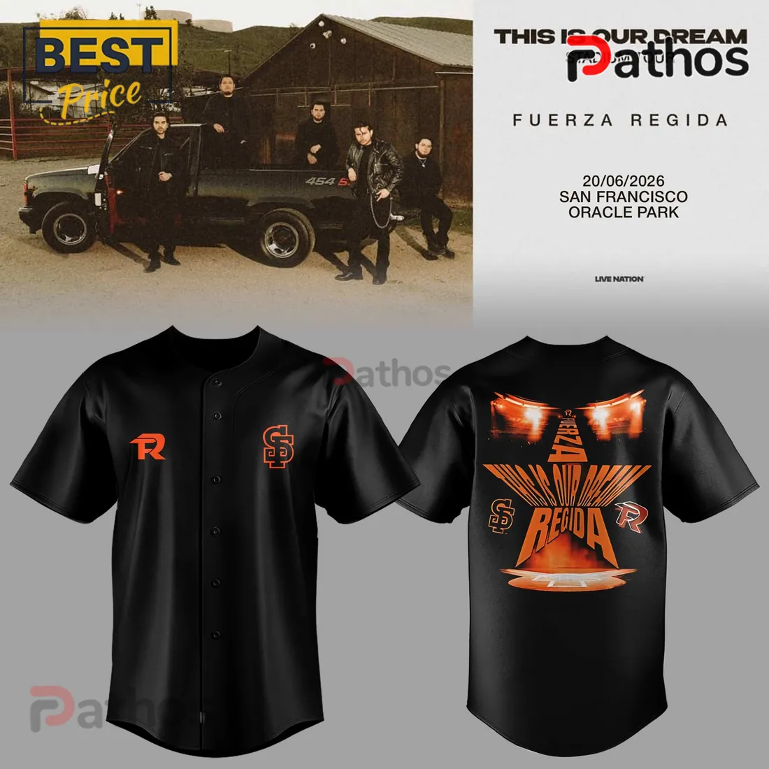 Fuerza Regida x San Francisco Giants This Is Our Dream 2026 Baseball Jersey Fuerza Regida x San Francisco Giants This Is Our Dream 2026 Baseball Jersey