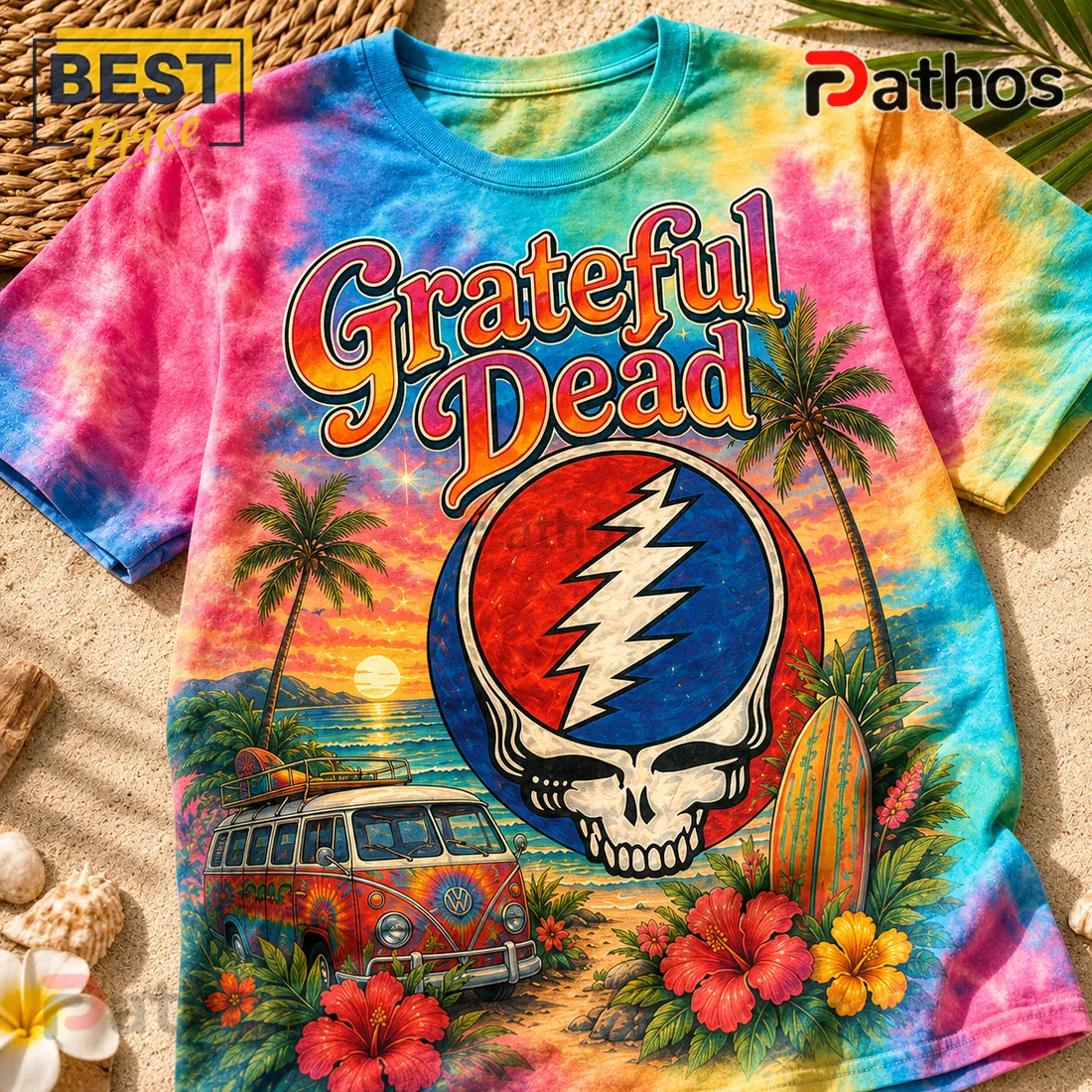 Grateful Dead Good Days Summer Tie Dye T-Shirt Grateful Dead Good Days Summer Tie Dye T-Shirt