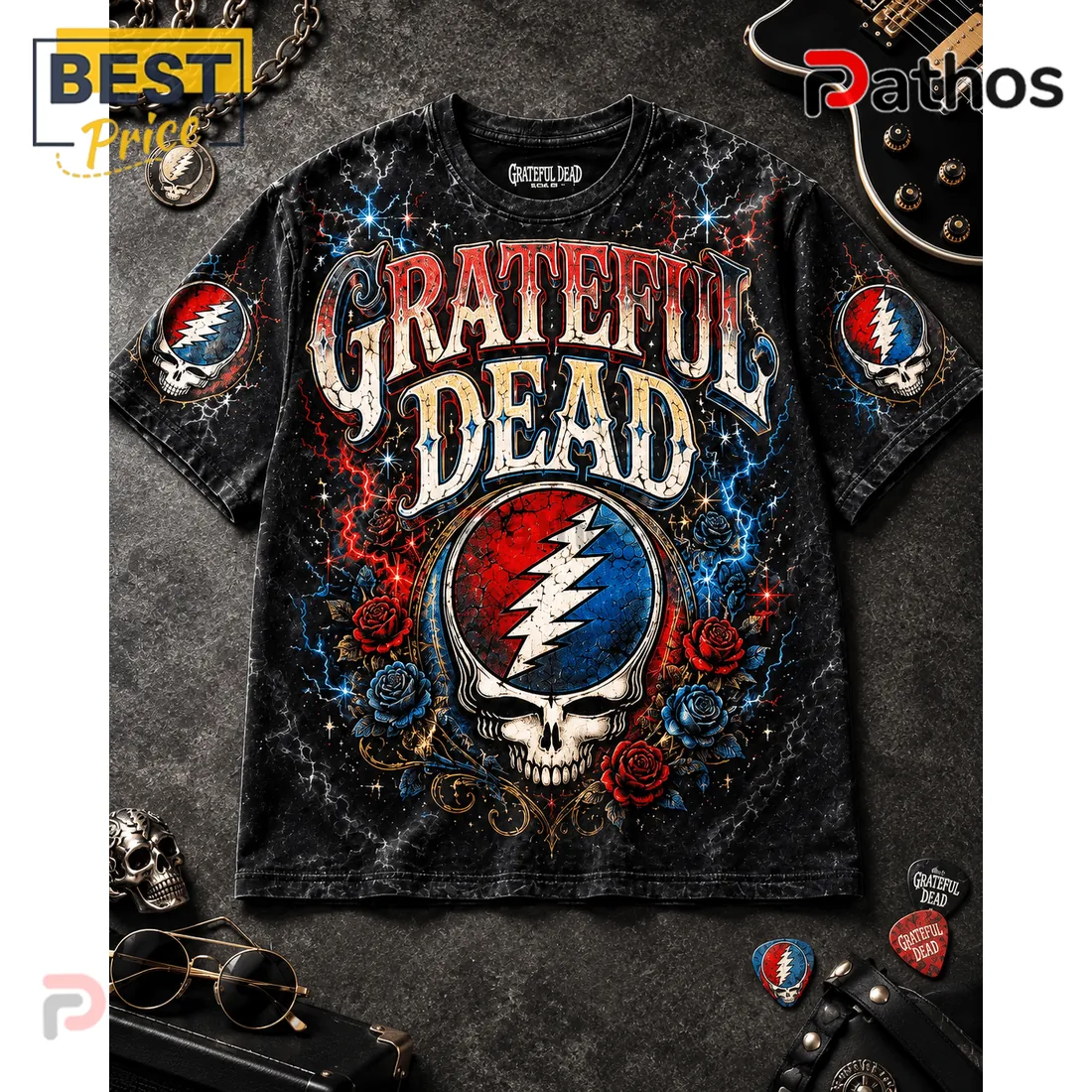 Grateful Dead Somewhere On A Road To Nowhere Cotton T-Shirt Grateful Dead Somewhere On A Road To Nowhere Cotton T-Shirt