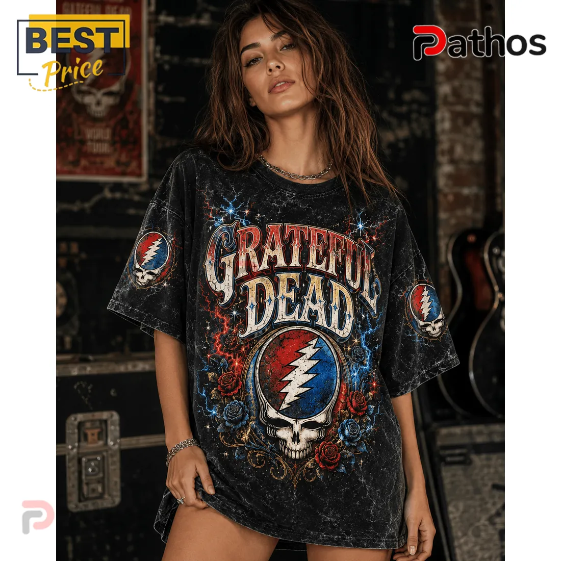 Grateful Dead Somewhere On A Road To Nowhere Cotton T-Shirt Grateful Dead Somewhere On A Road To Nowhere Cotton T-Shirt