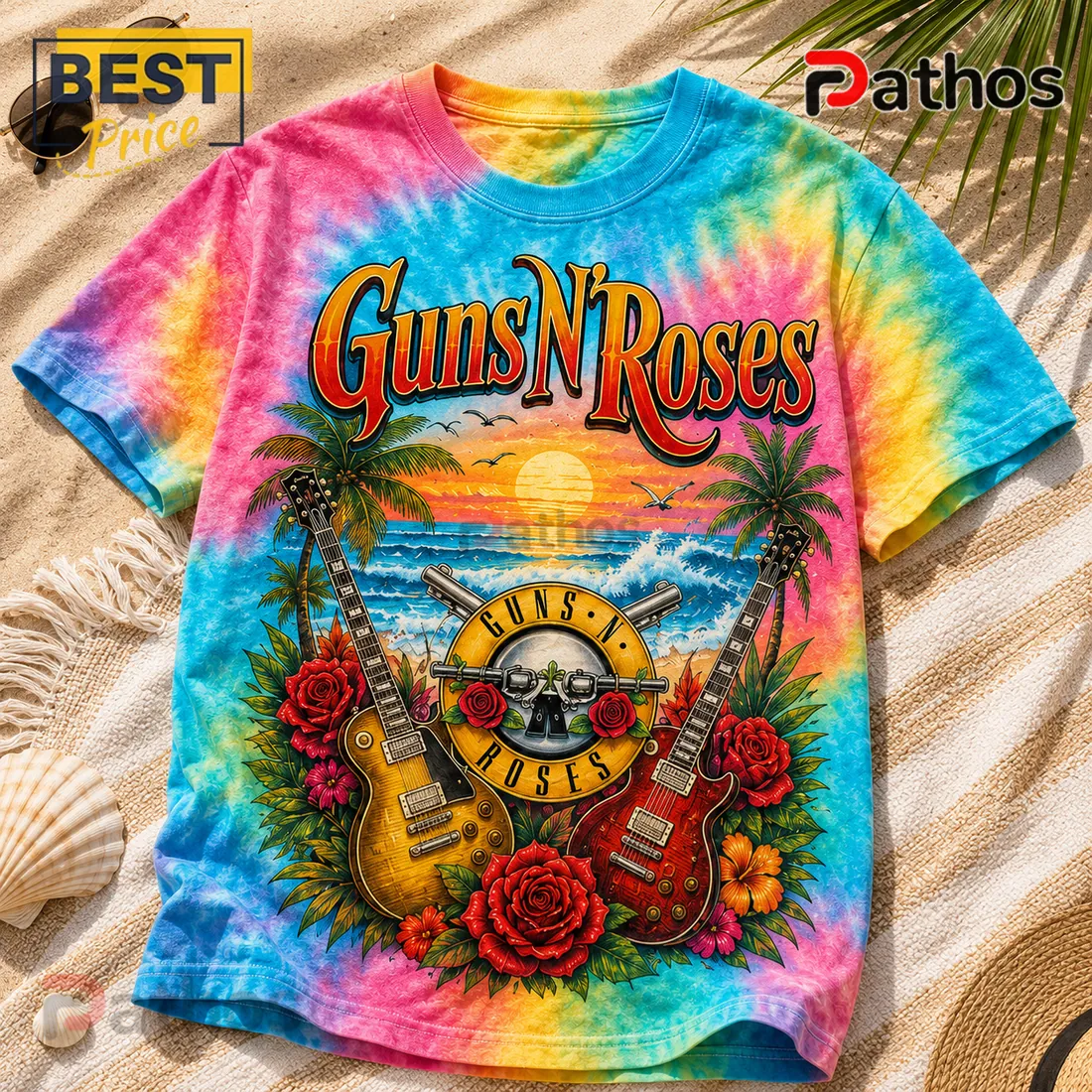 Guns N Roses ood Days Summer Tie Dye T-Shirt Guns N Roses ood Days Summer Tie Dye T-Shirt