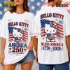 Hello Kitty America 1776-2026 Bless America Independence Day Patriotic Shirt