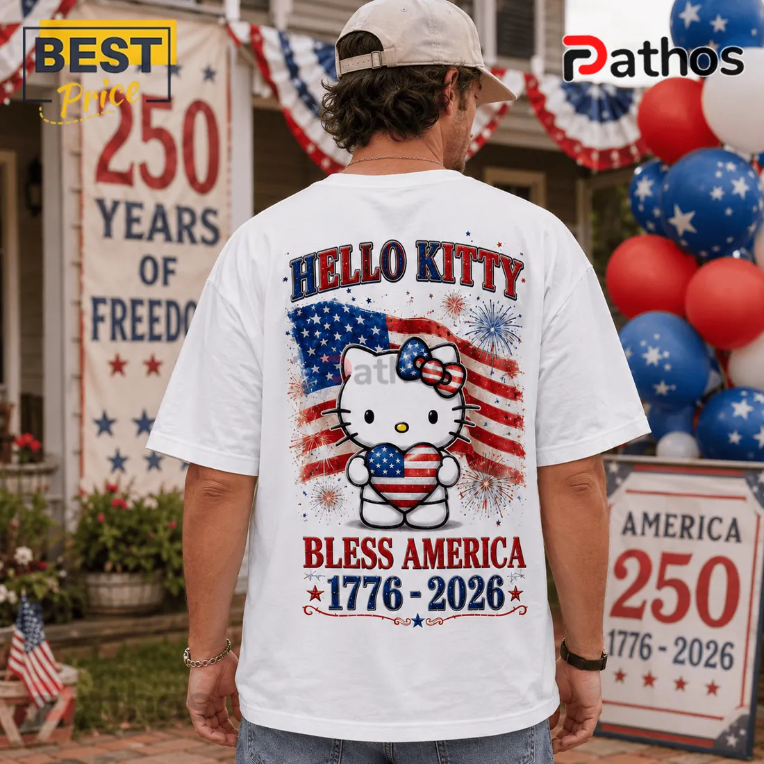 Hello Kitty America 1776-2026 Bless America Independence Day Patriotic Shirt Hello Kitty America 1776-2026 Bless America Independence Day Patriotic Shirt
