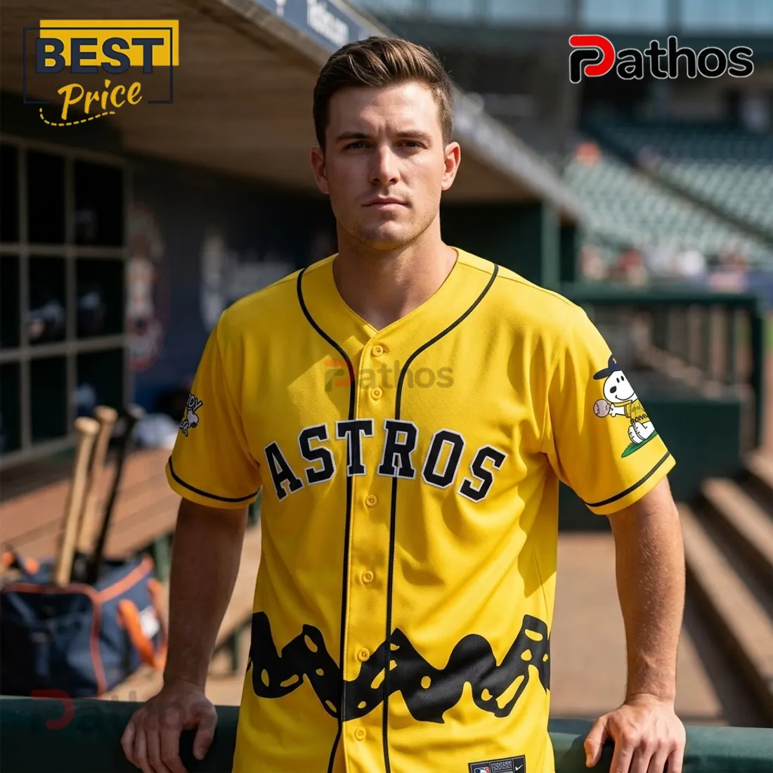 Houston Astros x Peanuts Snoopy Limited Edition Baseball Jersey Houston Astros x Peanuts Snoopy Limited Edition Baseball Jersey