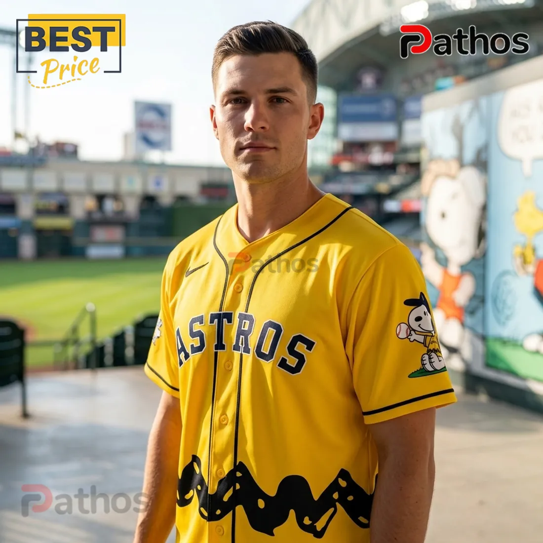 Houston Astros x Peanuts Snoopy Limited Edition Baseball Jersey Houston Astros x Peanuts Snoopy Limited Edition Baseball Jersey