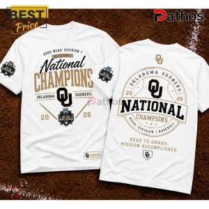 Oklahoma Sooners 2026 NCAA Baseball National Champions White T-Shirt