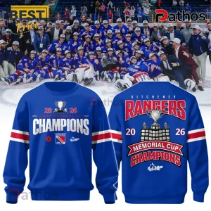 Kitchener Rangers 2026 Memorial Cup Champions Hockey T-Shirt 2 Kitchener Rangers 2026 Memorial Cup Champions Hockey T-Shirt