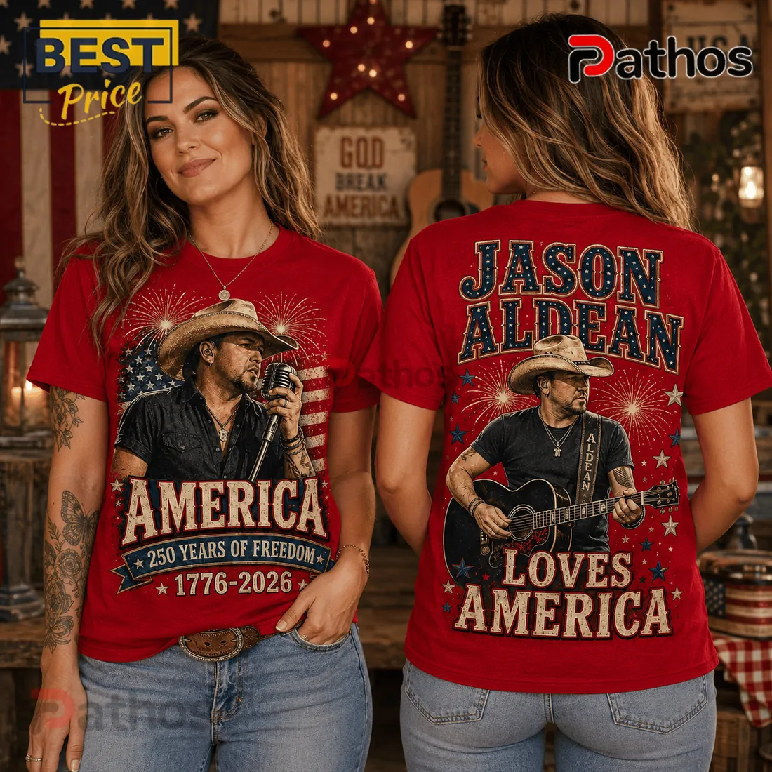 Jason Aldean America 250 Years 1776-2026 Patriotic Concert T-Shirt Jason Aldean America 250 Years 1776-2026 Patriotic Concert T-Shirt