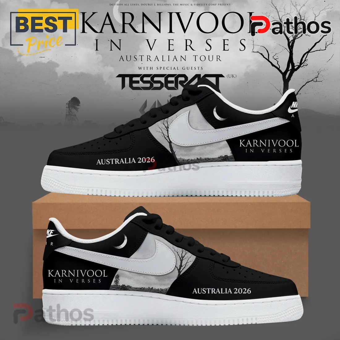 Karnivool In Verses Australia 2026 Custom Air Force 1 Sneakers Karnivool In Verses Australia 2026 Custom Air Force 1 Sneakers