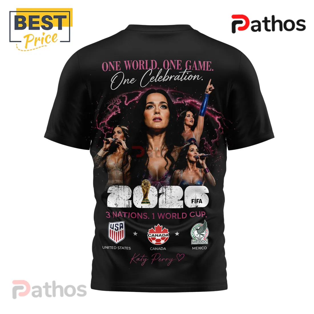 Katy Perry x FIFA World Cup 2026 One World One Game T-Shirt Katy Perry x FIFA World Cup 2026 One World One Game T-Shirt