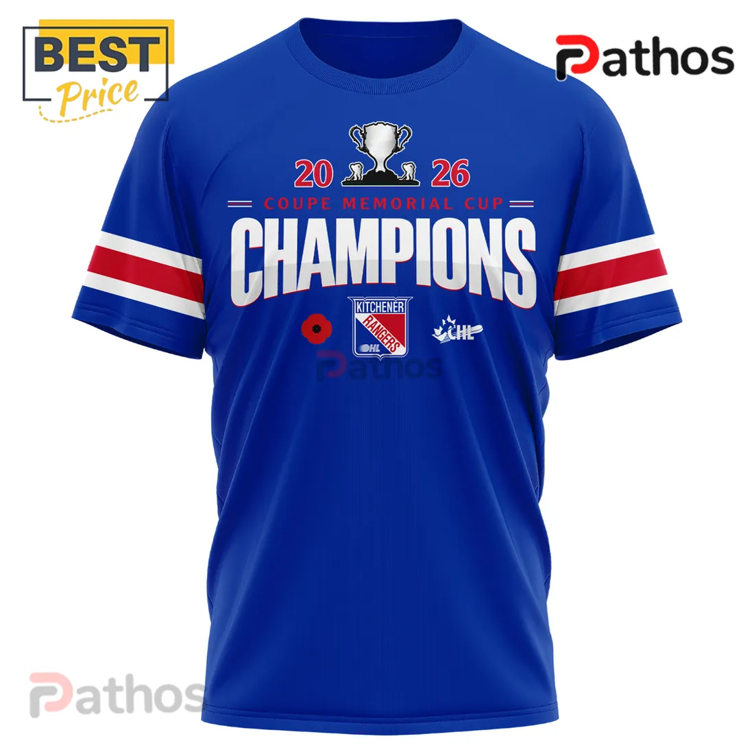 Kitchener Rangers 2026 Memorial Cup Champions Hockey T-Shirt Kitchener Rangers 2026 Memorial Cup Champions Hockey T-Shirt