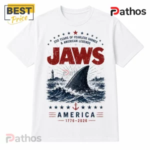 Jaws America 1776-2026 250th Anniversary Cotton Unisex Shirt 2 Jaws America 1776-2026 250th Anniversary Cotton Unisex Shirt
