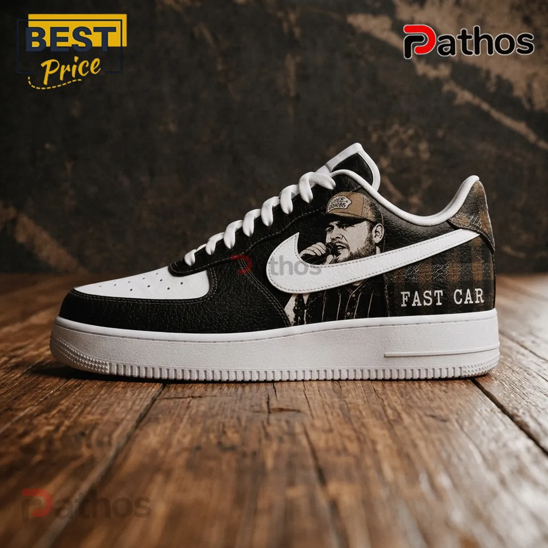 Luke Combs x Fast Car Signature Custom Air Force 1 Shoes Luke Combs x Fast Car Signature Custom Air Force 1 Shoes
