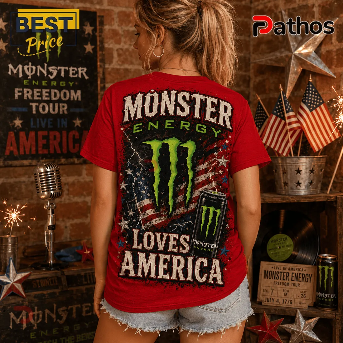 Monster Energy 1776-2026 America Freedom Anniversary T-Shirt Monster Energy 1776-2026 America Freedom Anniversary T-Shirt