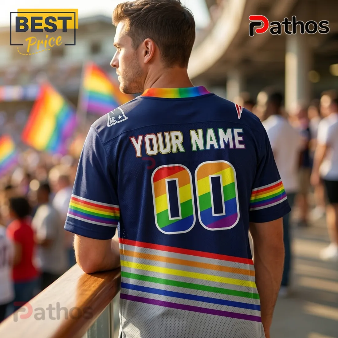 New England Patriots x LGBT Pride Limited Edition Football Jersey New England Patriots x LGBT Pride Limited Edition Football Jersey