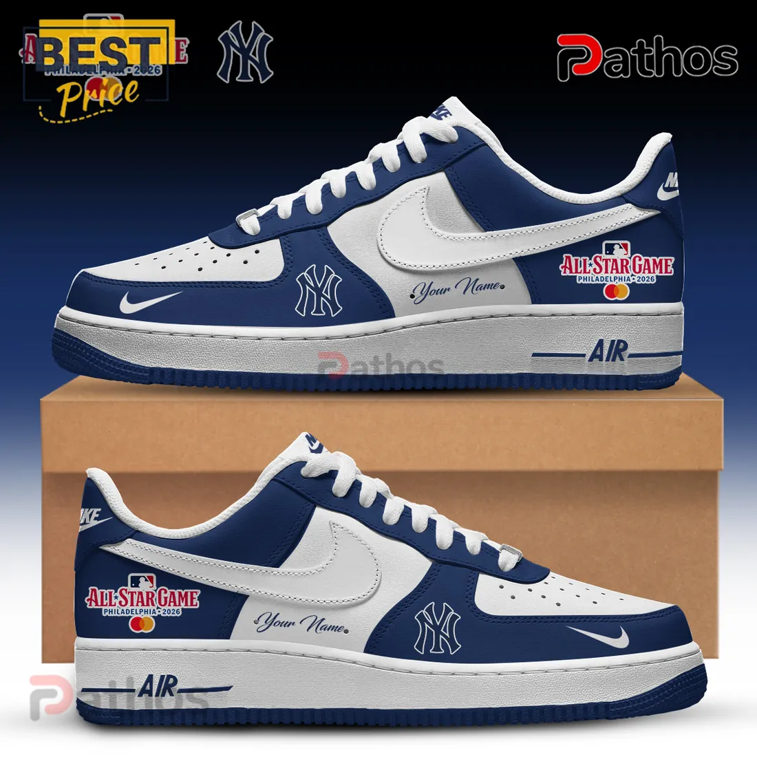New York Yankees 2026 All-Star Game Nike Air Force 1 Low Sneakers New York Yankees 2026 All-Star Game Nike Air Force 1 Low Sneakers