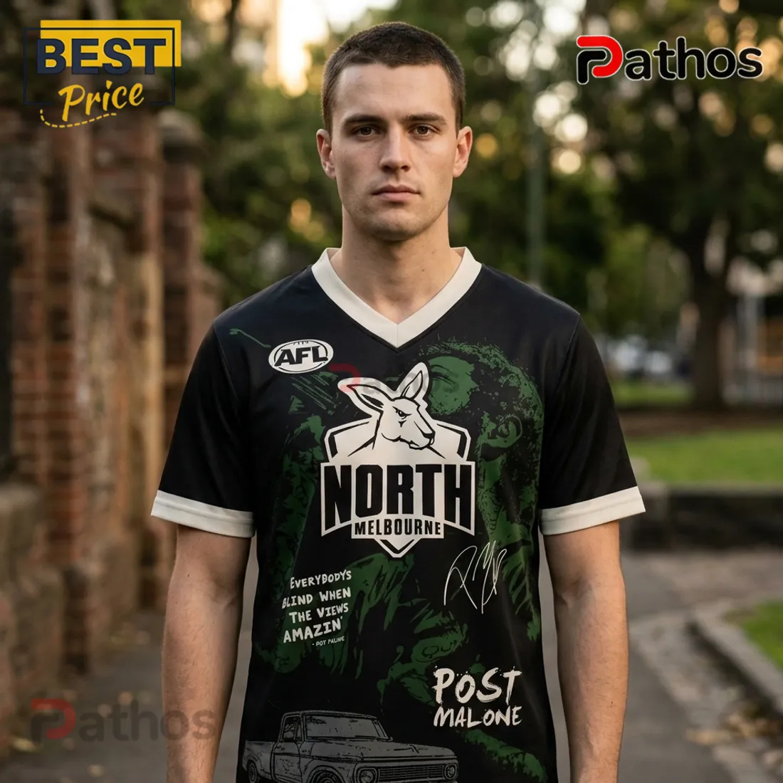North Melbourne x Post Malone Big Ass World Tour 2026 Football Jersey North Melbourne x Post Malone Big Ass World Tour 2026 Football Jersey