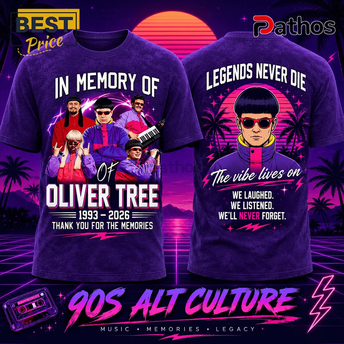 Oliver Tree In Memory Of 1993-2026 Retro Purple T-Shirt Oliver Tree In Memory Of 1993-2026 Retro Purple T-Shirt