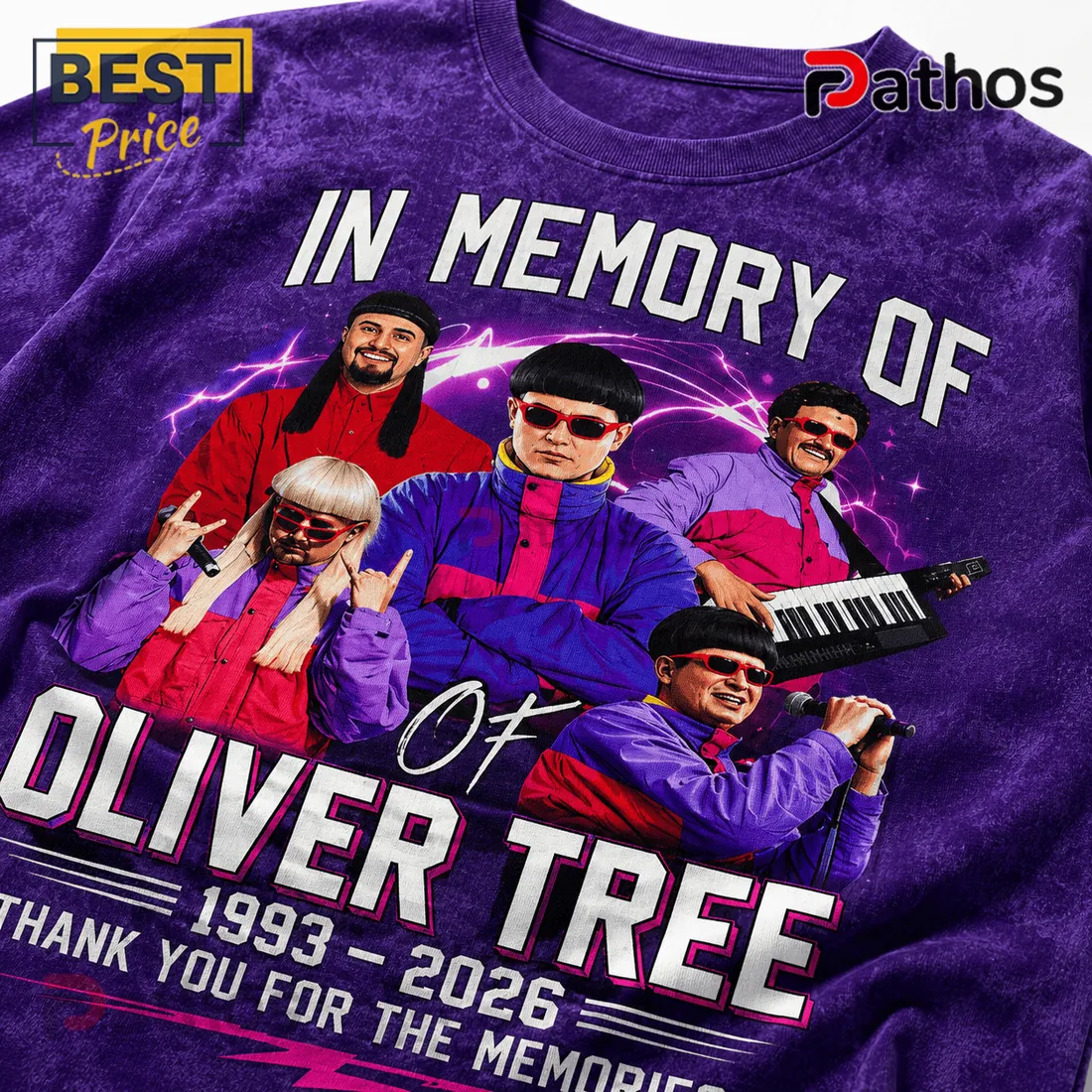 Oliver Tree In Memory Of 1993-2026 Retro Purple T-Shirt Oliver Tree In Memory Of 1993-2026 Retro Purple T-Shirt